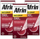 AFRIN No Drip Original Nasal Mist Triple Pack, Non- Drowsy, Fast- Fungerende Decongestant for Nasal Congestion og Sinus Pressure Relief, Voksne og Børn 6 og Ældre, .5 fl oz (Pack af 3)