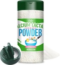 Calciumlactat pulver, 6oz Pure Calcium Lactat Food- Grade, Hjælper neutralisere fødevaresyre, Non- GMO Food Stabilizer og Bulking Agent for Dairy Products, Brød, Pasterier, Ice Cream, Jellies