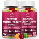 Creatin monohydrat Gummies - 5g for mænd og kvinder, 160 Grev og Creatin Chewable Kosttilskud til muskel Gain, muskel styrke, energi boost, og muskel Builder, sukker fri, Vegan