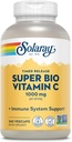 SOLARAY Super Bio Buffered Vitamin C 1000mg, Two-Stage, Timed Release Vitamin C with Bioflavonoids, Immune Support Supplement - High Absorption, Vegan, 60 Day Guarantee, 180 Servings, 360 VegCaps 180