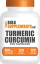 Bulkadditions.com Turmeric 500mg Extract Kapsler - Curcumin Supplements, Turmerisk Curcumin - Gluten Free, 120 Veg Kapsler (Pakning med 1)