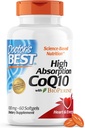 Doctor 's Best High Absorption CoQ10 med BioPerine, Gluten Free naturligt gæret, Heart Health & Energy Production, 100 mg, 60 SoFTGels