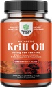 Antarktiske Krill Oil 500mg Softgels - Omega 3 Krill Oil Supplement med EPA DHA & Astaxanthin for Brain Joint & Heart - 3. part Lab Testet ingen Gluten GMO 'er eller Fishy Aftersmage (op til 8 Måned Supply)