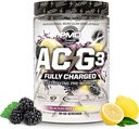 PMD Sports ACG3 fuldt opladet - elektrificering af pre workout pulver - høj energi og pumpe pre workout for mænd og kvinder til at maksimere fokus, udholdenhed & ydeevne - BlackBerry Lemonade (30-60 Serveringer)