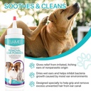 Hund Ear Cleaner, Øre vask til hunde & katte, Hund Ear hår fjernelse pulver, Pet Ear Infektion Behandling, effektivt Fjerner vragdele, Waxy, Buildup og Ear Odor, Lindrer Itchy & Inflammede Ører