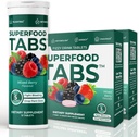 Superfood Tabs Superfoods Company Detox Cleanse Drink - Nutrition Supplement for Women & Men - Support Healthy Weight, Digestive Health, Cravings & Bloating Relief - Mixed Berry Flavor [60 Tablets]