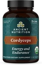 Ancient Nutrition Organic Cordyceps Tablets, Lavet med Ashwagandha, Understøtter Energi og Endurance, Gluten Free, Vegan, Paleo og Keto Friendly, 30 Greve