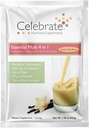 Celebrate Vitamins 4-in-1 Bariatric Multivitamin with Calcium Citrate Protein Shake, 500mg Calcium, for Post Bariatric Surgery, Vanilla Cake Batter, 15 Single Serve Packets