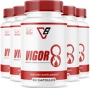 (5 Pack) Vigor 8 For mænd, Vigor 8 Pills Til mænd, Vigor 8 Force For mænd, Vigor8 Pills, Vigor 8 Pills, Vigor 8 Premium Formel, Vigor8 Mandlige Pills, Vigor 8 Mandlige Supplement, 300 Kapsler til 5 Måneder