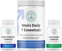 Wellness Men's Brain Bundle - Brain Support Complex, Men's Daily 7 Essentials, and Adaptogen Complex