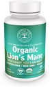 Organic Lion 's Mane Mushroom Capsules - 1.000mg High Potency - Brain Boost, Focus & immunsupport - non-GMO, Vegan, 60 Greve