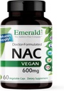 EMERALD LABS NAC 600mg - N-Acetyl-L-Cysteine - Vegan Amino Acid Supplement That Supports Detoxification - 60 Vegetable Capsules (60-Day Supply)