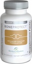 BoneProtect - Avanceret knogletilskud med calciumcitrat, D3- vitamin, K2 (MK - 7), Magnesium og antioxidanter - Understøtter knogletæthed, hjerte - 120 kapsler