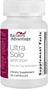 Bariatric Advantage Ultra Solo med jern - Once- Per- Day Daily Multivitamin - for Bariatric Patienter - med thiamin, vitamin A & mere - Gluten Free - 30 kapsler