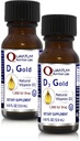 QNL D3 Gold - Vitamin D Liquid Drops - Bone Strength Supplement - Offers Cardiovascular & Immune Support - Premium Health & Wellness Product - 0.43 fl oz (2 Pack)