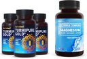 Bioemblem Triple Magnesium Complex og Bioemblem Gurkemeje med klinisk undersøgt TurmiPure - fælles støtte, sund inflammation Gurkemeje Kosttilskud