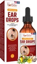 Organic Ear Oil for Ear Infektioner - Natural Eardrops for Infektion Prevention, Swimmers Ear & Wax Removal - Børn, Voksne, Baby, Hunde Earache Remedy - med Mullein, Hvidløg, Calendula, Made in USA