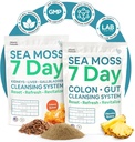 Atlantic Naturals Sea Moss 7- Day Fuld Krop Cleanse Detox Bundle, Colon Cleanse Powder med Psyllium Husk Senna Powder & Organic Sea Moss Powder Nyre, Lever, Gallablære, Ananas Flavor Drikke Mix