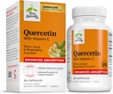 Terry naturligt Quercetin med C-vitamin Enhanced Absorption - Quercetin supplement til immunforsvar & cellulær sundhed - Respiratoriske supplement til Sinus & Lung sundhed - 60 kapsler