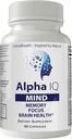 Alpha IQ Mind Brain Focus Memory Health Pro Mind Complex Mind Tech Nootrop Original af Nutra4health Mindtech Brain Booster Supplement 60 Kapsler
