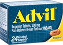 Advil Ibuprofen Overtrukket Caplets Pain Reliever og Fever Reducer 200 Milligram 24Ct