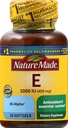 Nature Made Vitamin E 450 mg (1000 IU) dl-Alpha Softgels, 60 Count for Antioxidant Support (Packaging May Vary)