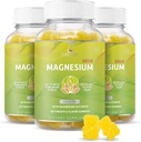 BeLive Magnesium Gummies 200mg - 60 Ct - 124; Magnesium Glycinate Kosttilskud til afslapning, Stress Relief, og søvn for voksne & Børn - Tasty og Tangy Pineapple Flavor (3)