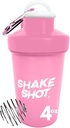 Pink - 4oz Mini Shaker Flaske til før træning, Creatin, Lille Scoop Kosttilskud (Ikke for Protein) Clip & Shaker Ball