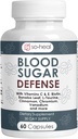 Sugar Shield Defense Supplement - Cinnamon, Chromium, Vanadium, Triple Protection for Heart, Metabolism, Energy - 60 Capsules, Made in USA