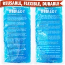 Perfect Remedy 2- Pack Gel Ice Packs til skader Genbruges, Hot & Cold Pack Det er holdbart, Soft & Fleksibel, Hurtig Relief & Recovery (Blå, Reg 2PK)