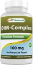 Bedste Naturals DIM supplement 100 mg 120 Kapsler, DIM for østrogen Metabolisme & Balance, For overgangsalderen, Body Building, PCOS & Hormonal Acne