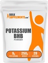 BulkSupplements.com Kalium BHB Powder - Beta- HydroxyButyrate Powder, BHB Supplement - Unflavored & Gluten Free, 9g per Serving, 250g (8,8 oz) (pakning med 1)