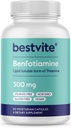 Benfotiamin 300mg (60 vegetariske kapsler) Ingen stearater - Ingen silikonedioxid - Vegan - Ikke GMO - Gluten Free