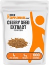 BulkSupplements.com Celery Seed Extract Powder - Selleri Seed Supplement, Herbal Supplement - Vegan & Gluten Free, 1g per Serving, 1kg (2.2 lbs) (Pack of 1)