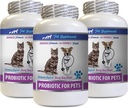 Katte Bad Breature Home Remedy - PROBIOTICS for kæledyr - Hunde Katte - Bad Gas og åndedræt Treatings - Avanceret immunboost - kat fordøjelsesstøtte - 3 flasker (180 Treatles)