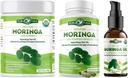 PURA VIDA MORINGA Powder 8 oz kapsler (120 Greve) og Organic Moringa Oil (2fl oz)