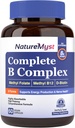 Komplet B-kompleks, alle 8 B-vitaminer, methyl B12, methylfolat, biotin, P- 5-P, stærkt Absorbable, Energiproduktion, 60 Veganske Caps