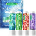 4PCS Nasal Stick, Nasal Inhaler Stick, Inhaler Nasal Stick til Sinus Relief & Vertigo Relief, Aromaterapi Inhaler lavet med essentielle olier + menthol (Mint, Wintermint, Tropisk, Lavendel)