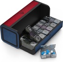 Pill Organizer 2 gange om dagen, Am Pm to gange dagligt Pill sag, Aftagelig Stor rejse Pill Box 7 dag, Ugentlig Pill Container for Vitamin Medicin Supplement Fish Oil (rød og blå)