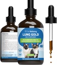 Pet Wellbeing Lung Gold for Cats - Lung immunforsvar, Lavere luftvejssygdomme, Open Airways, Normal Breathing, Reishi, Coptis - Veterinarian- Formuleret Herbal Supplement - 4 oz (118 ml)