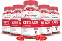 (5 Pack) Keto Rush Keto ACV Gummies Advanced Formel 1000MG Keto Rush Keto Gummies Apple Cider Vinegar Boost Formuleret med Pomegranate Beet Juice Powder B12 Vegan Non GMO 300 Gummys