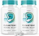 (2 Pack) Cleartone piller - Official Formel - Cleartone Tinnitus hørelse piller, Clear Tone piller hørelse Relief Maksimal styrke Formel Clear Tone Advanced Vitamin supplement (120 kapsler)