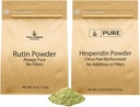 PURE ORIGINAL INGREDIENSER Hesperidin Powder and Rutin Powder Bundle, 4 oz Hver, Altid Pure, Kosttilskud, Lab Verified