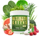 Daglig sundhed, Ultimate Green med MSM Powder, Vegan Friendly Natural Ingredients Gluten Soy Free NO GMO Superfood Vegetabilsk Nutritional Drikke Alkaliserende Energy 8oz 1 Pack (1 måned Tilgang)