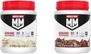 Muscle Milk Genuine Protein Powder Bundle, Vanilla Crème 1.93 Pounds 12 Servings 32g Protein 2g Sugar and Chocolate 1.93 Pounds 12 Servings 32g Protein 3g Sugar