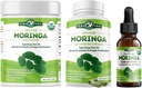 PURA VIDA MORINGA Powder 8 oz kapsler (120 Greve) og Moringa Leaf Extract Drops (2fl oz)