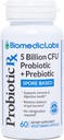 Probiotisk Rx: 5 Millioner CFU - Probiotisk + Prebiotisk - Spore- Based - 60- Day Supply - SBO - Understøtter immunforsvar & Gut sundhed - Soil- Based Organisms - Ingen køling kræves
