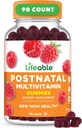 Lifeable Postnatal Multivitamin with Iron, Choline and Iodine | Great Tasting Postnatal Vitamins for Women Breastfeeding | Vegetarian Non-GMO Lactation Supplement | 90 Gummies