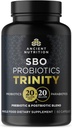 Ancient Nutrition SBO Probiotiske Trinity Daglig pleje, Probiotika til fordøjelsessygdomme, 40 Millioner Blend af Prebiotika, Probiotika, Postbiotika, og Parabiotika Reducerer Occasional Bloating, 60 Greve