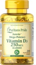 Puritans Pride Vitamin D3 250 mcg (10. 000 IE) Softgels, 200 Count